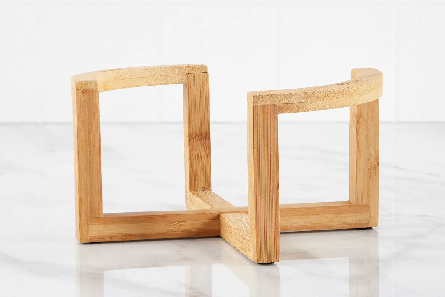 Bamboo Bowl & Plate Stand 10.5" inch X 4.5" inch | 27 X 11.5 Cm