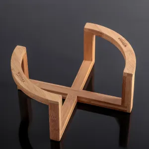 Bamboo Bowl & Plate Stand 10.5" inch X 4.5" inch | 27 X 11.5 Cm