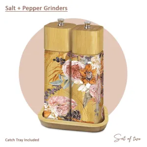 BAMBOO SALT & PEPPER GRINDERS - CINNAMON ORCHIDS