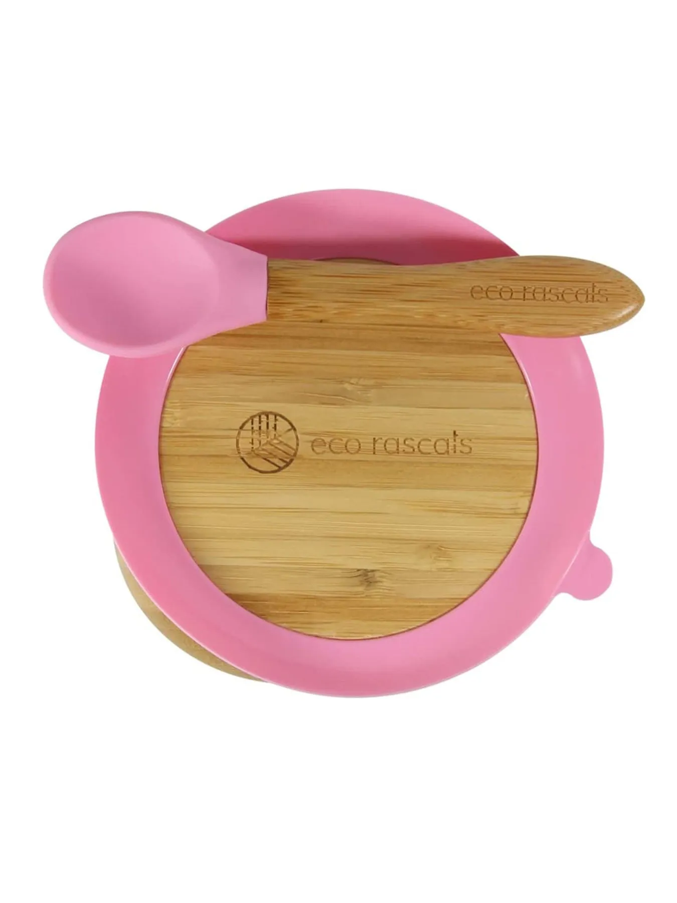 Bamboo Suction Bowl & Spoon Set - 6 Colours
