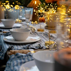 Bamboo Tableware Cutlery Set Gold
