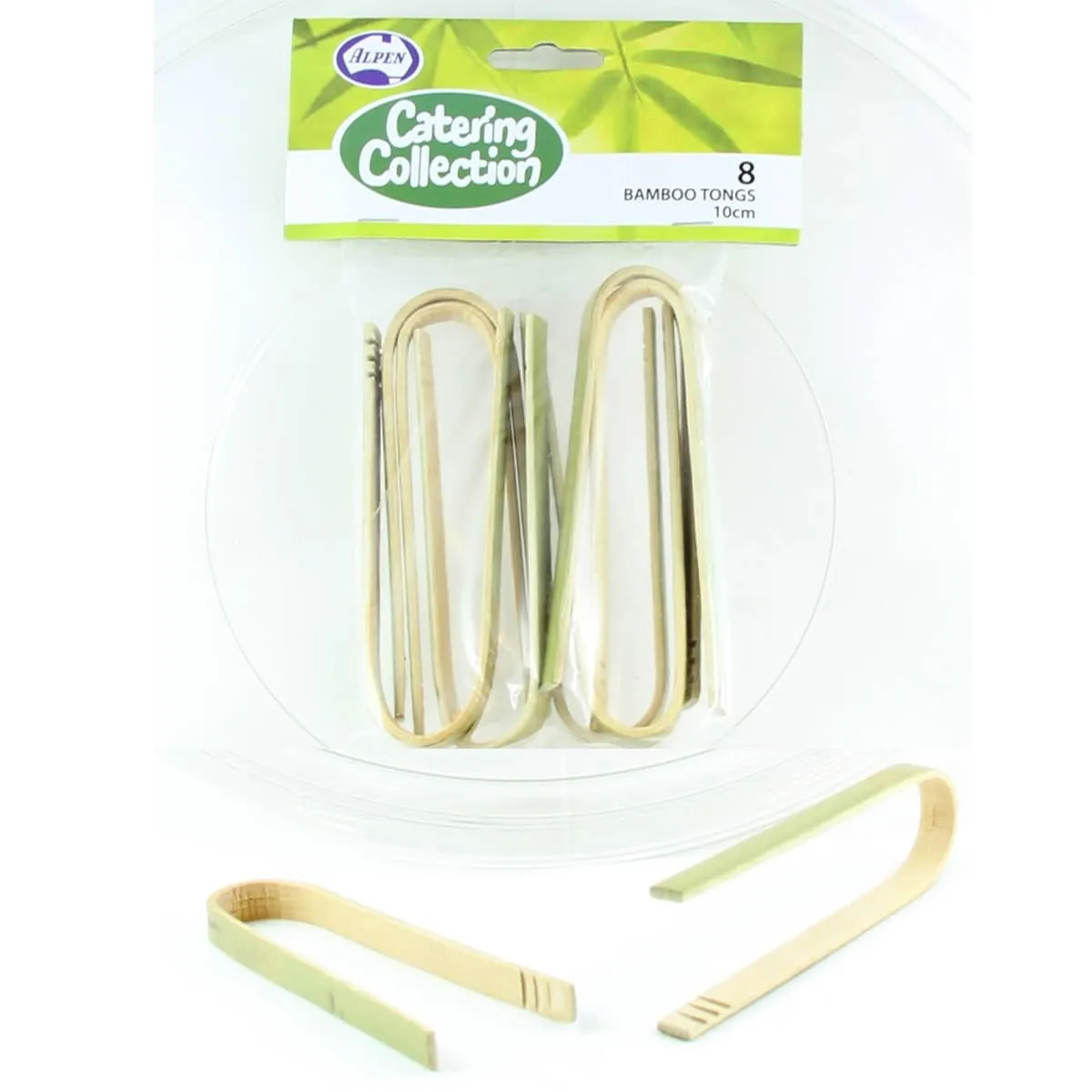 Bamboo Tongs 10cm 8pk Eco-Friendly