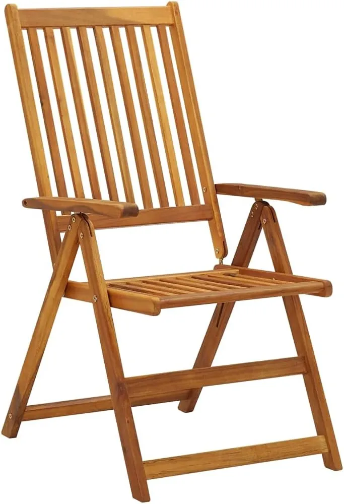 Beach Chairs, Outdoor Furniture,Outside Furniture,Patio Reclining Chairs 2 pcs with Cushions Solid Acacia WoodFor Gardens, patios, Balconies