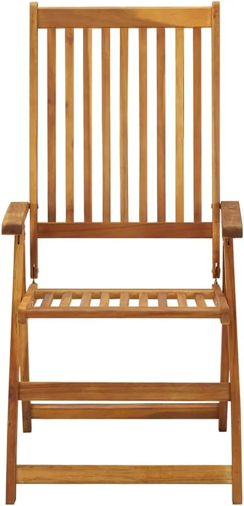 Beach Chairs, Outdoor Furniture,Outside Furniture,Patio Reclining Chairs 2 pcs with Cushions Solid Acacia WoodFor Gardens, patios, Balconies