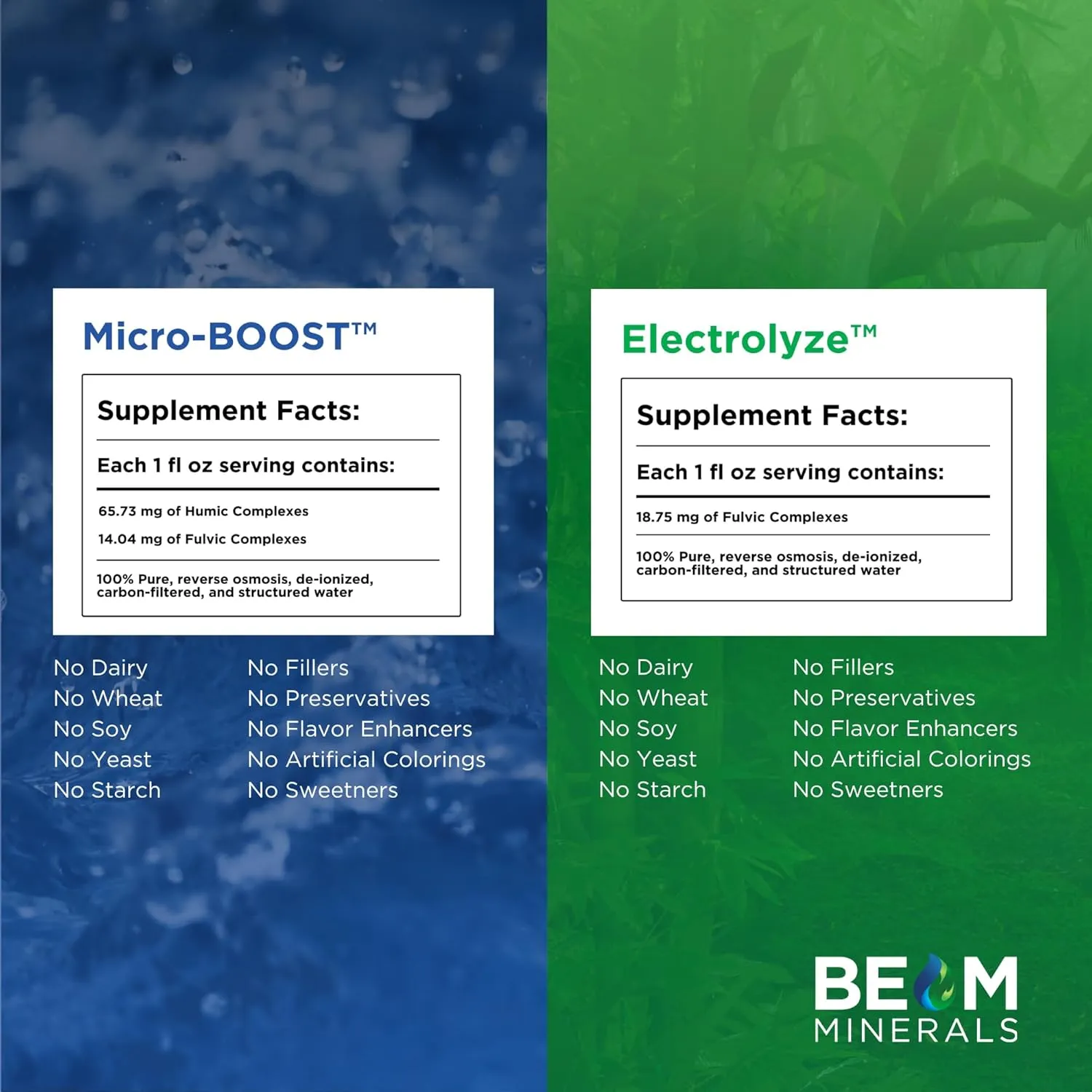 Beam Minerals Micro-Boost Humic Mineral Blend | Plant-Based Multi Minerals Supplement & Electrolytes Liquid | Micronutrients Supplements | Deficiency Support | Pure Natural Antioxidant | Keto Friendly