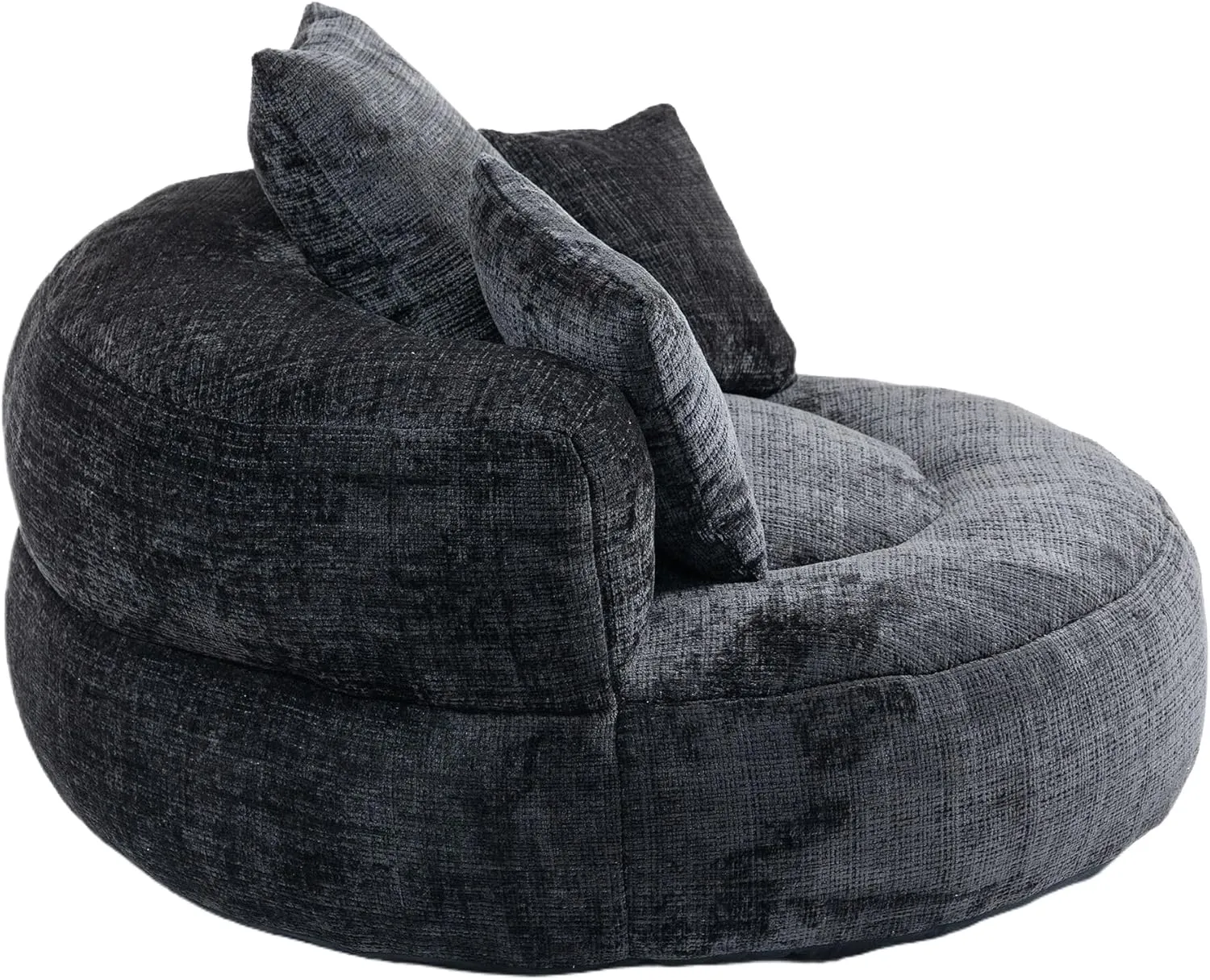 Bean Bag Chair Lazy Sofa Durable Comfort Lounger High Back Bean Bag Chair Couch for Adults and Kids, Indoor & Outdoor Accent Armchair for Living Room, Black