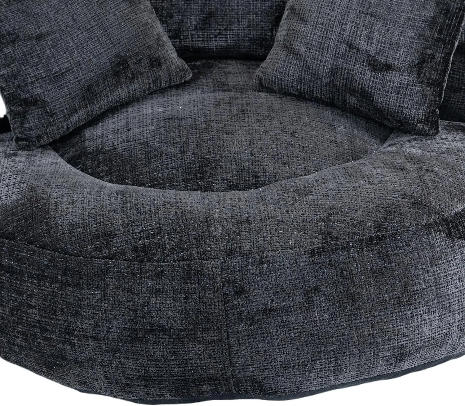 Bean Bag Chair Lazy Sofa Durable Comfort Lounger High Back Bean Bag Chair Couch for Adults and Kids, Indoor & Outdoor Accent Armchair for Living Room, Black