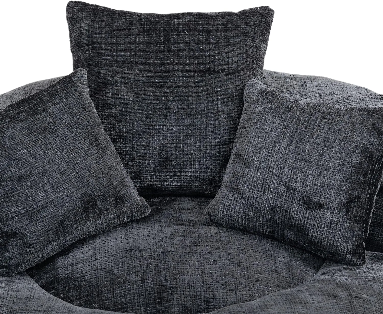 Bean Bag Chair Lazy Sofa Durable Comfort Lounger High Back Bean Bag Chair Couch for Adults and Kids, Indoor & Outdoor Accent Armchair for Living Room, Black