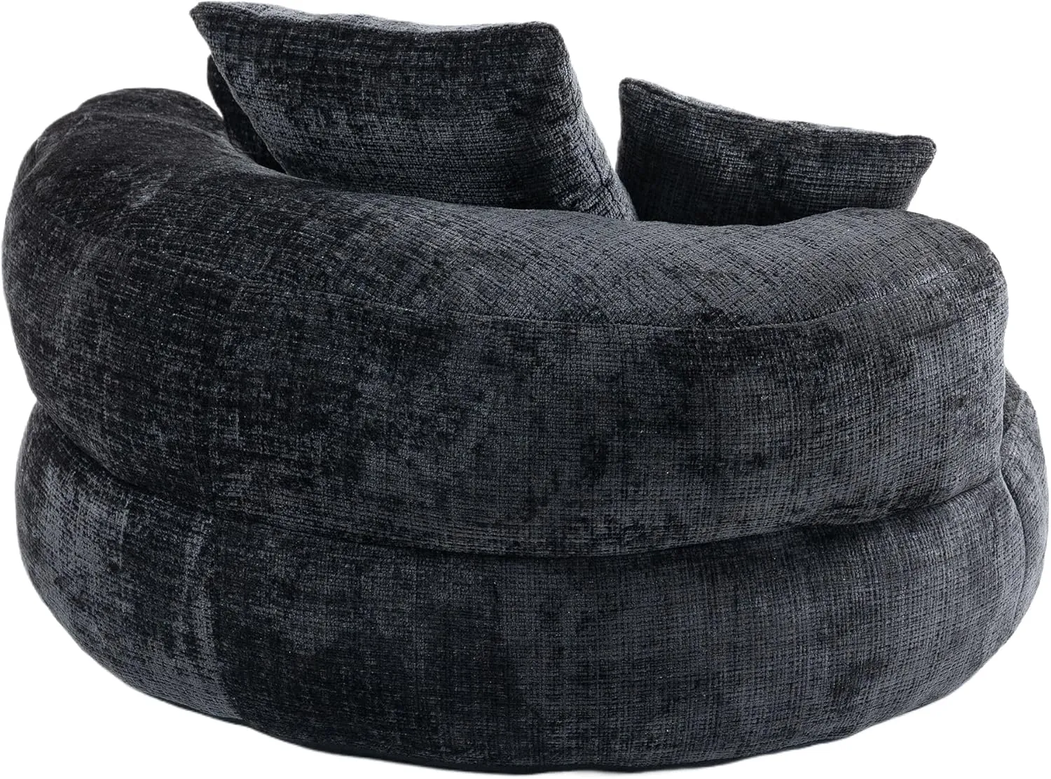 Bean Bag Chair Lazy Sofa Durable Comfort Lounger High Back Bean Bag Chair Couch for Adults and Kids, Indoor & Outdoor Accent Armchair for Living Room, Black