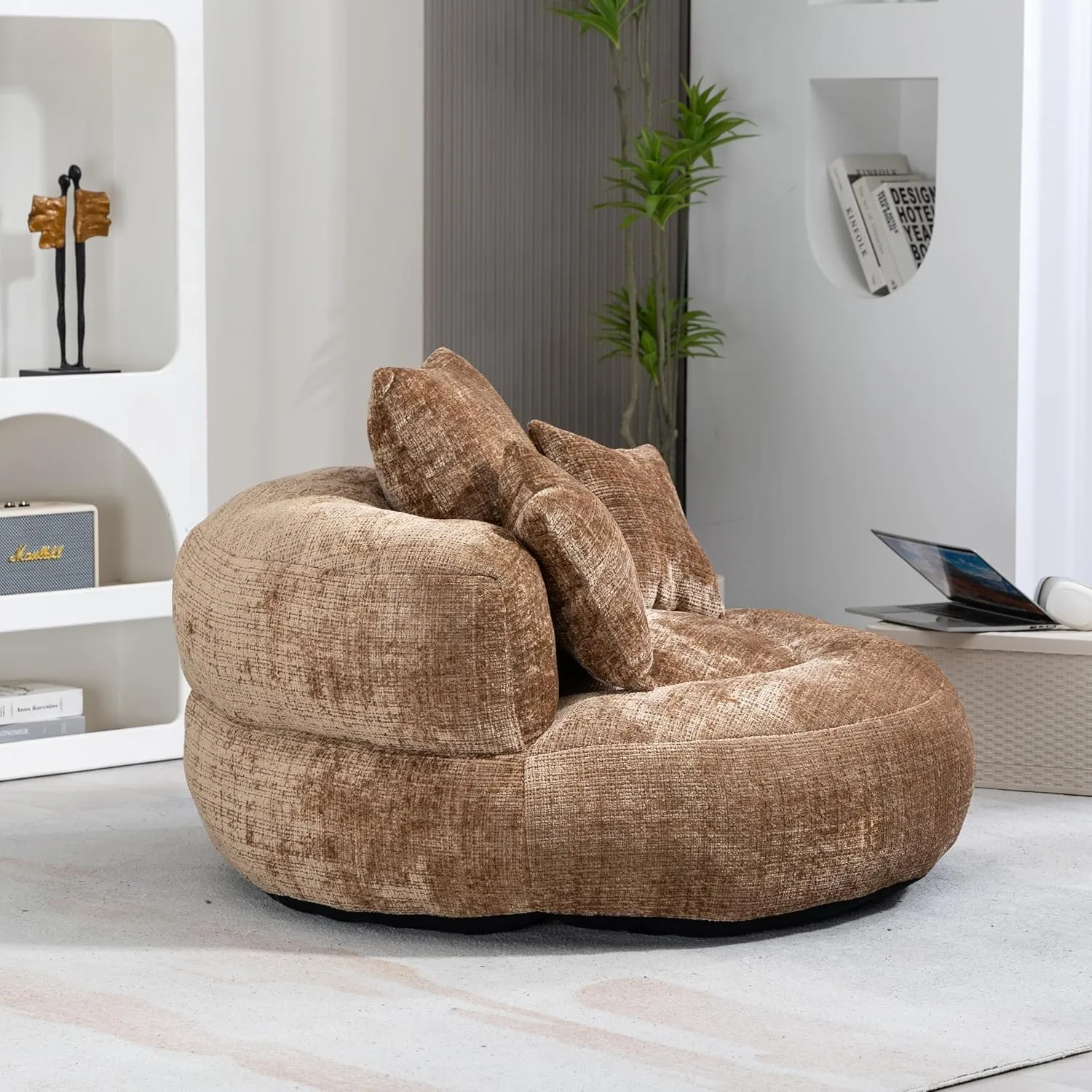 Bean Bag Chair Lazy Sofa Durable Comfort Lounger High Back Bean Bag Chair Couch for Adults and Kids, Indoor & Outdoor Accent Armchair for Living Room, Coffee