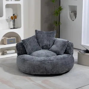 Bean Bag Chair Lazy Sofa Durable Comfort Lounger High Back Bean Bag Chair Couch for Adults and Kids, Indoor & Outdoor Accent Armchair for Living Room, Gray