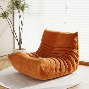 Bean Bag Chairs for Adults, Bean Bag Sofa - Adult Size with Soft Waterproof Fabric for Living Room, Apartments, Reading Corner, Gaming, and Movie Venue (DarkOrange)