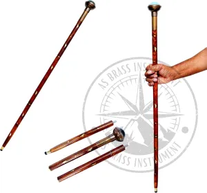 Beautiful Foldable Walking Stick/Cane with Clock on Top, Birthday Gift, Dad's Gift