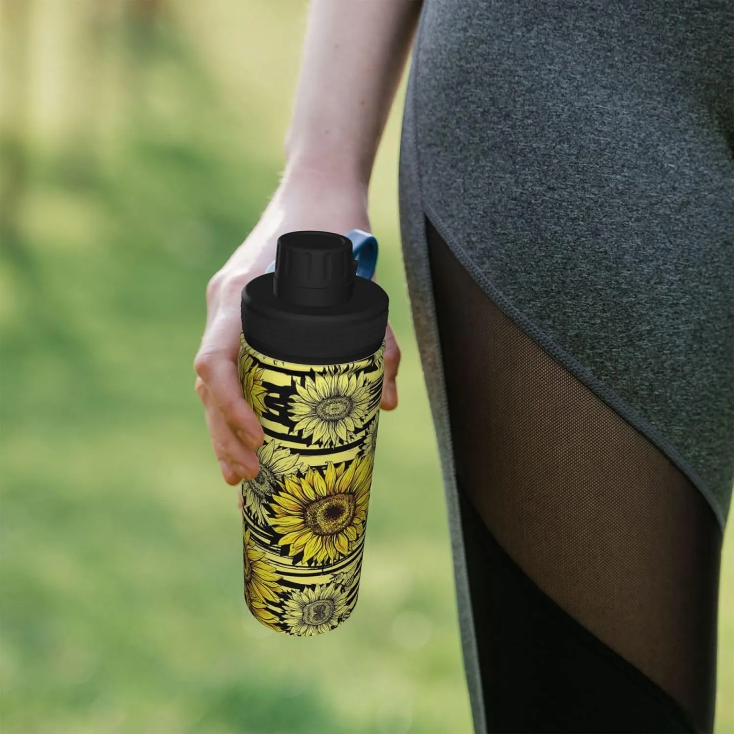 Bees Sunflowe 18oz Sports Insulated Bottle For Outdoor Activities,Your Ideal Companion Staying Hydrated