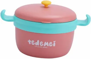 BESPORTBLE 1 Set Stainless Steel Insulation Bowl with Lid Complementary Food Bowl for Heat Preservation and Temperature Control for Rice Desserts and Cuisine