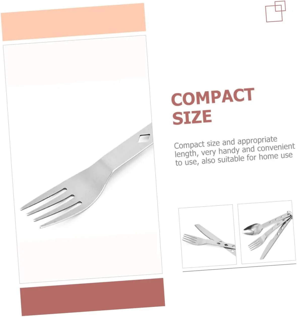 BESPORTBLE 4 Sets Modern Folding Tableware Set of Camping Cutlery Stainless Steel Forks Spoons for Outdoor