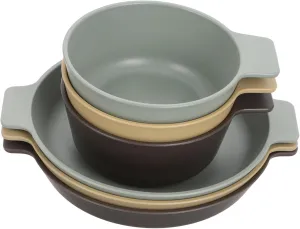 BESPORTBLE Outdoor Camping Dinnerware Sets 4pcs Plastic Plates Bowls Snack Utensil Set for Child Camping Picnic