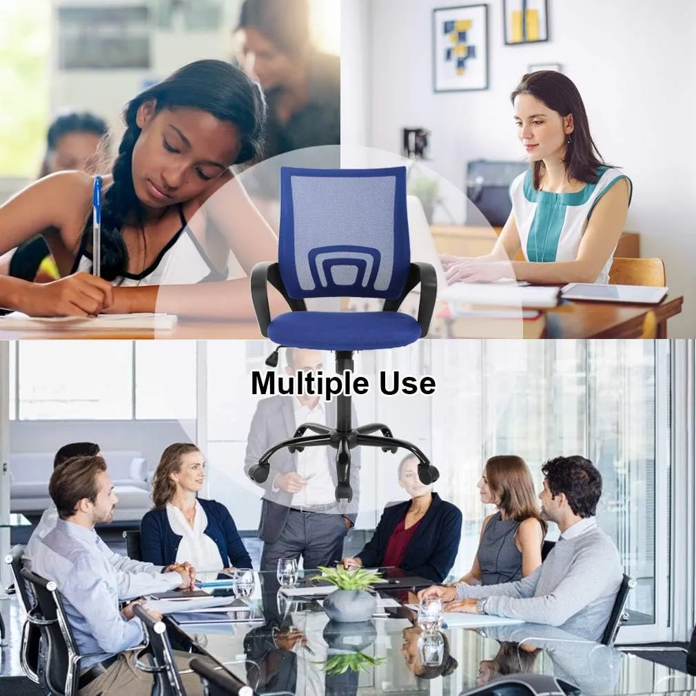 BestOffice Office Chair Ergonomic Cheap Desk Chair Mesh Computer Chair Lumbar Support Modern Executive Adjustable Stool Rolling Swivel Chair for Back Pain (Blue)