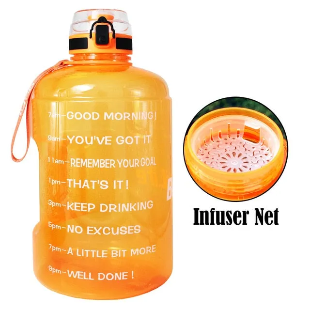 Big Gallon Water Bottle With Filter BPA free