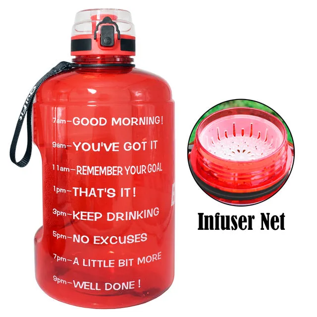 Big Gallon Water Bottle With Filter BPA free