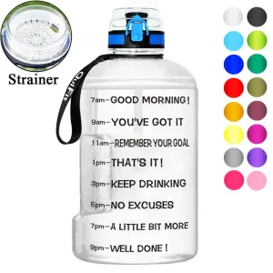 Big Gallon Water Bottle With Filter BPA free