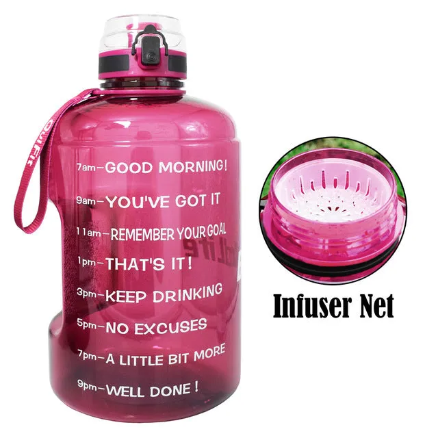Big Gallon Water Bottle With Filter BPA free