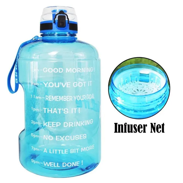Big Gallon Water Bottle With Filter BPA free