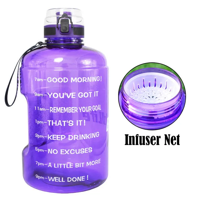 Big Gallon Water Bottle With Filter BPA free