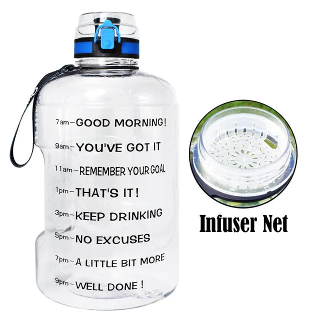 Big Gallon Water Bottle With Filter BPA free
