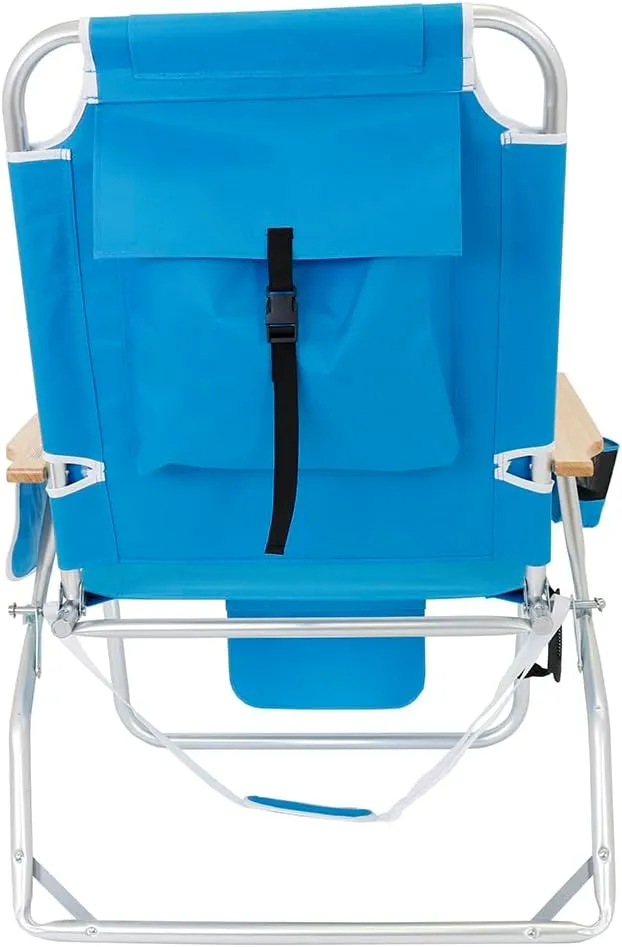 Big Jumbo 500 lbs XL Wide Heavy Duty Beach Chair for Big & Tall Adults, Aluminum Tubing - 4 Reclining Positions