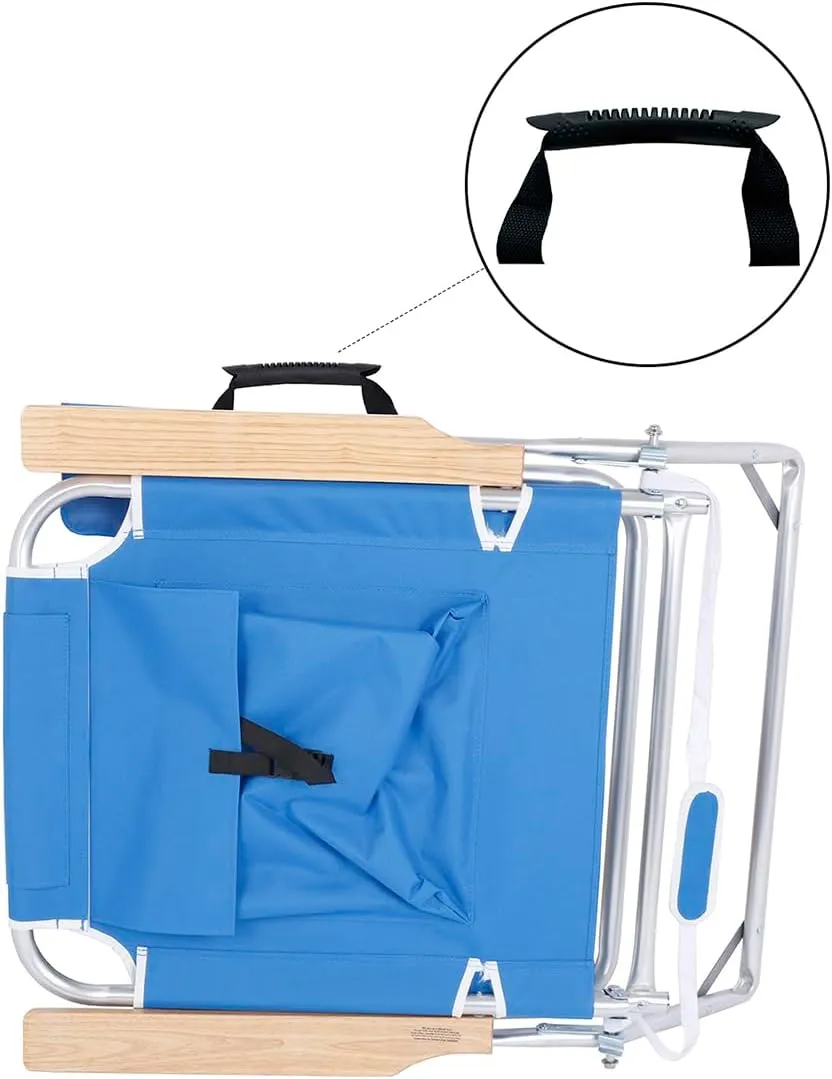 Big Jumbo 500 lbs XL Wide Heavy Duty Beach Chair for Big & Tall Adults, Aluminum Tubing - 4 Reclining Positions