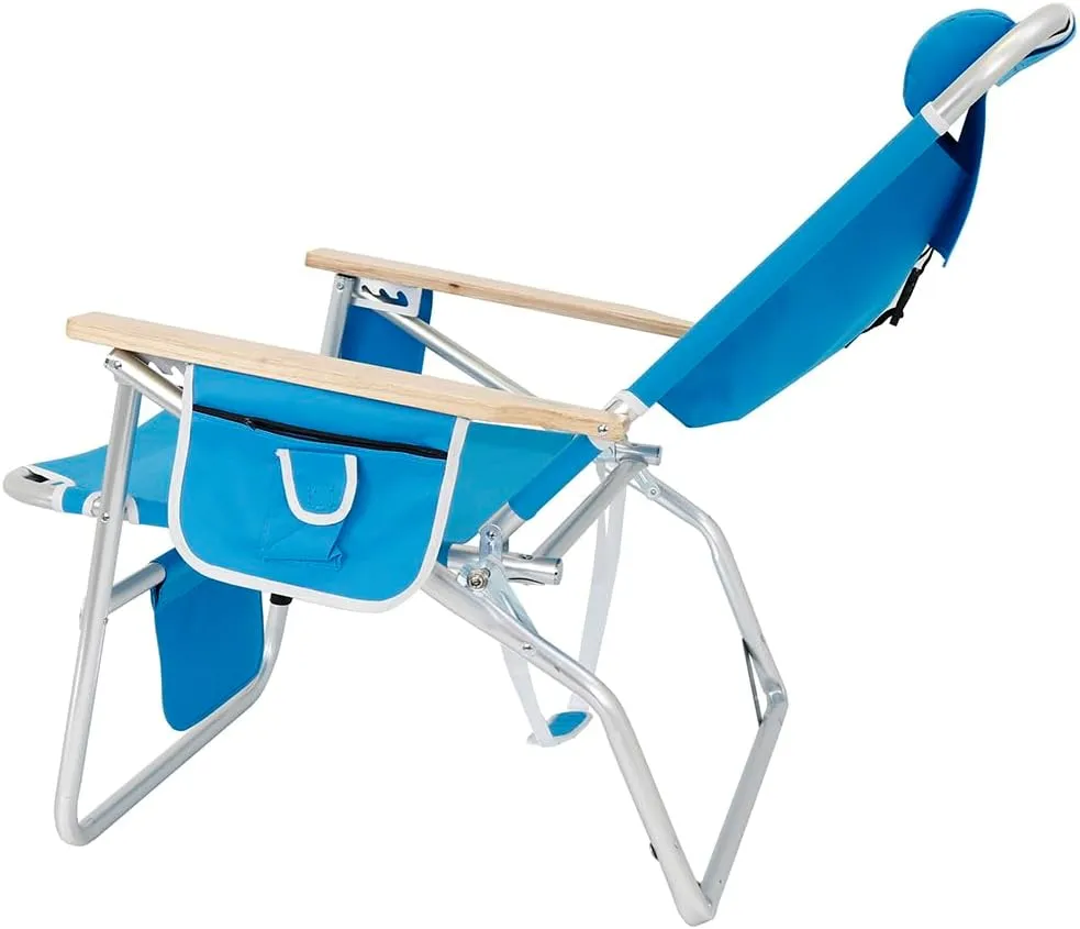 Big Jumbo 500 lbs XL Wide Heavy Duty Beach Chair for Big & Tall Adults, Aluminum Tubing - 4 Reclining Positions