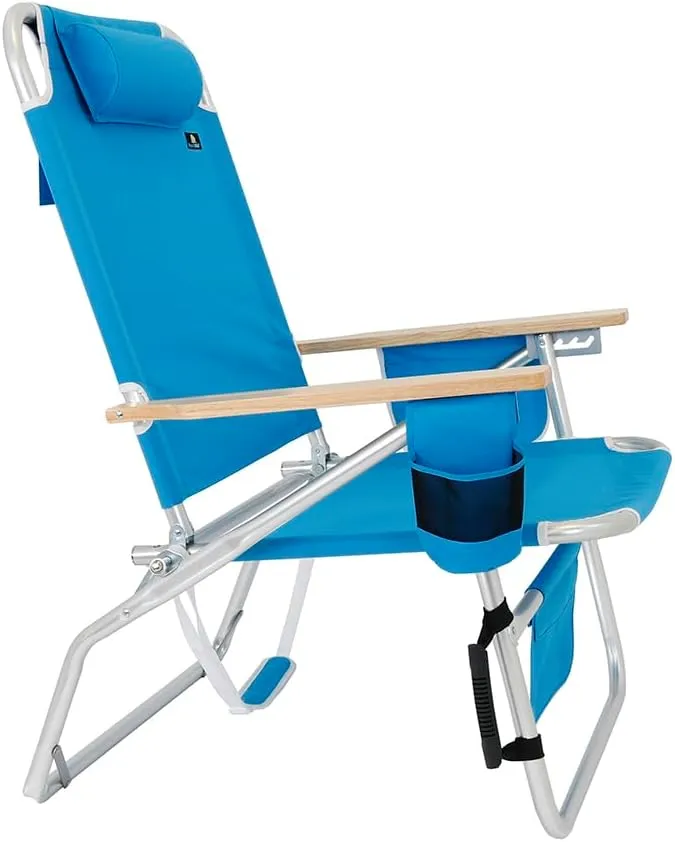 Big Jumbo 500 lbs XL Wide Heavy Duty Beach Chair for Big & Tall Adults, Aluminum Tubing - 4 Reclining Positions