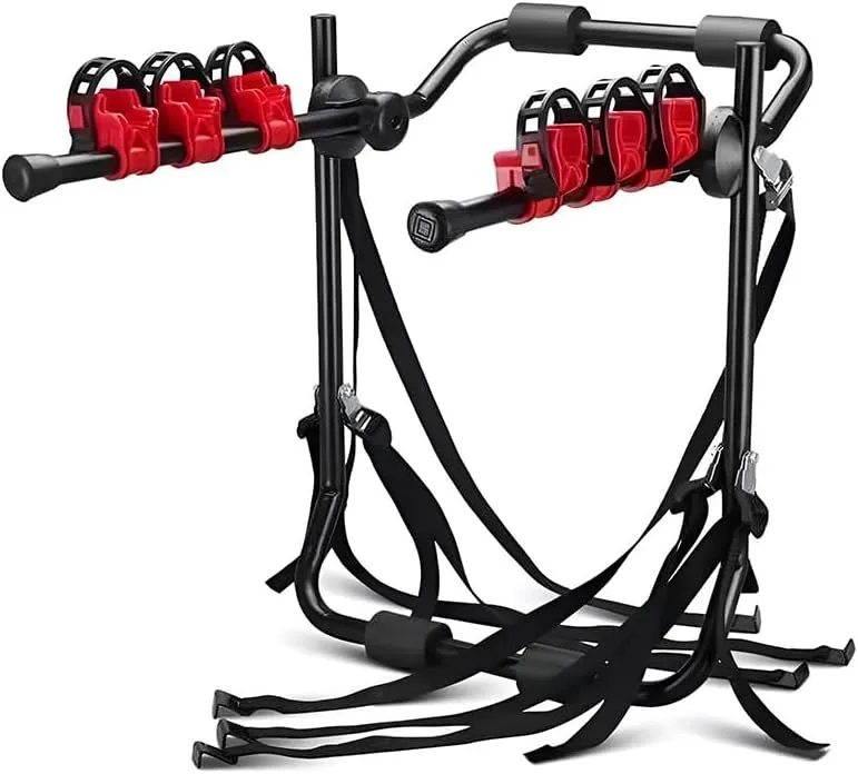 Bike Rack for Car for Jeep Commander Compass Gladiator, Car Trunk Bike Carrier Mounts 2 Bikes Folding Bicycle Car Racks Bike Cycling Stand Storage Carrier Traveling Accessories,B