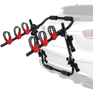 Bike Rack for Car for Jeep Commander Compass Gladiator, Car Trunk Bike Carrier Mounts 2 Bikes Folding Bicycle Car Racks Bike Cycling Stand Storage Carrier Traveling Accessories,B
