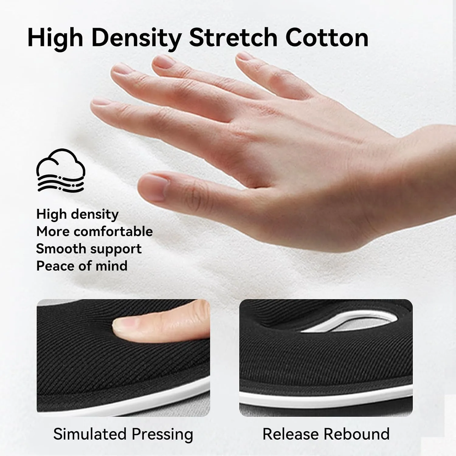 BKT Lumbar Support Seat Cushions Oversized Edition Engoromic Office Chair for Students Office Workers Nursing Mothers Long Sitting Outdoor Fishing Floor Chair (Black, Standard Edition)