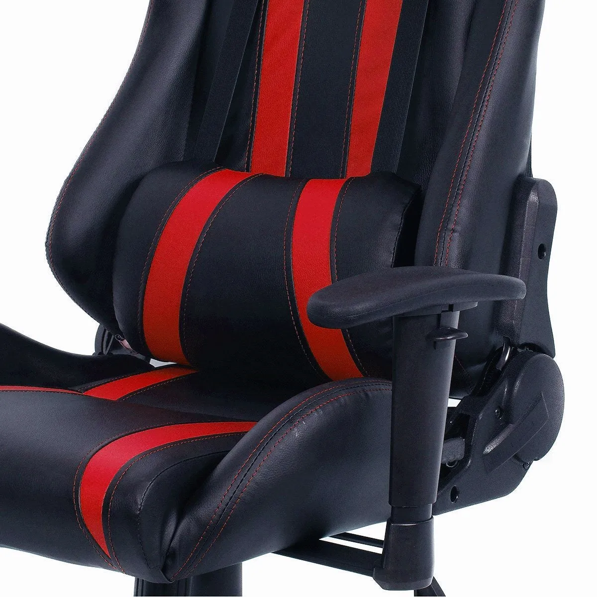 Black Red Racing Stripe High Back Reclining Gaming Computer Office Chair