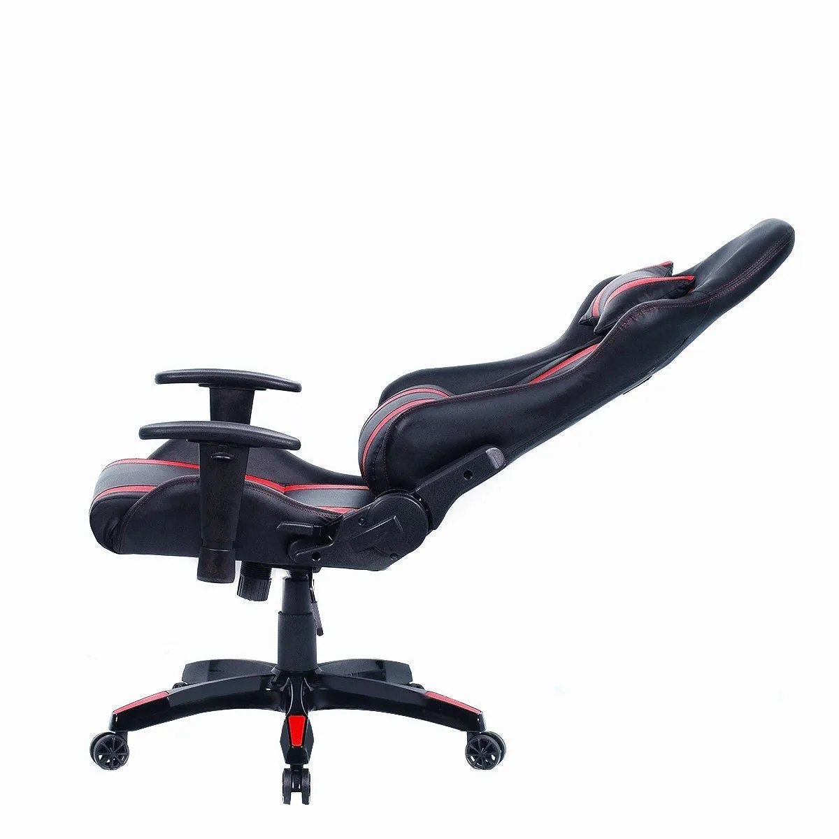 Black Red Racing Stripe High Back Reclining Gaming Computer Office Chair