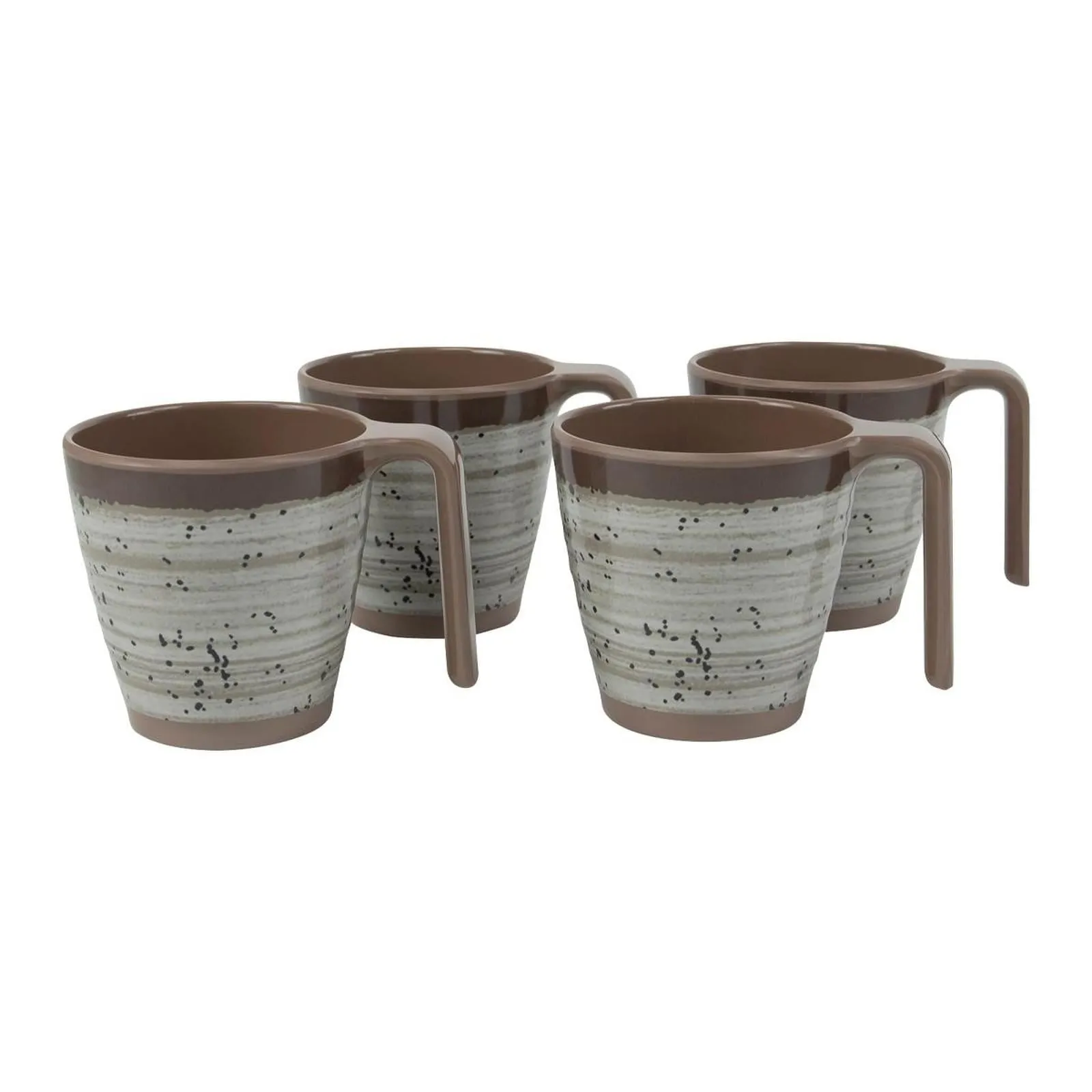 Bo-Camp Mug Halo M Melamine 4 Pieces Beige