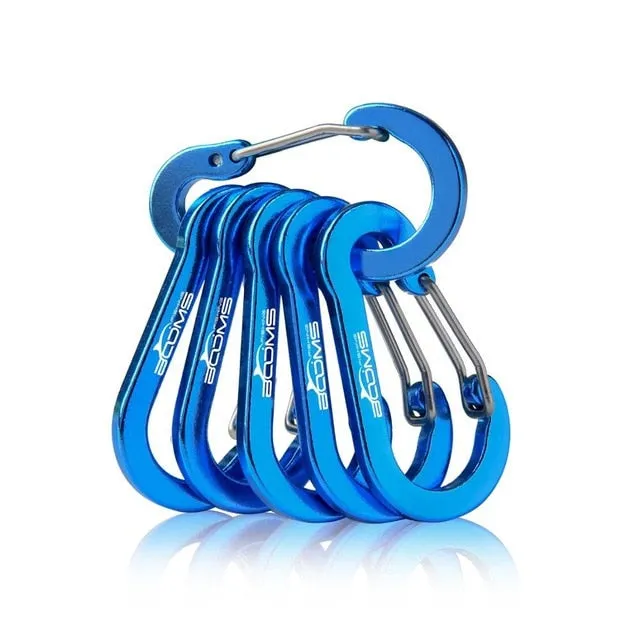 Booms Fishing CC1 6Pcs Aluminum Alloy Carabiner