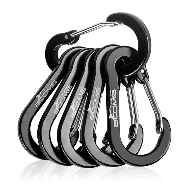 Booms Fishing CC1 6Pcs Aluminum Alloy Carabiner