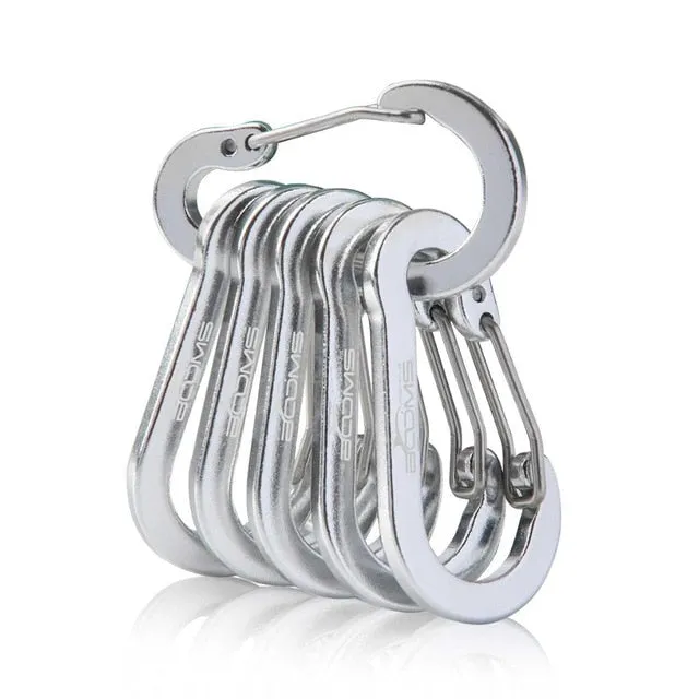 Booms Fishing CC1 6Pcs Aluminum Alloy Carabiner