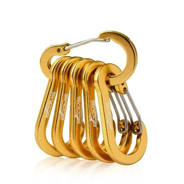 Booms Fishing CC1 6Pcs Aluminum Alloy Carabiner