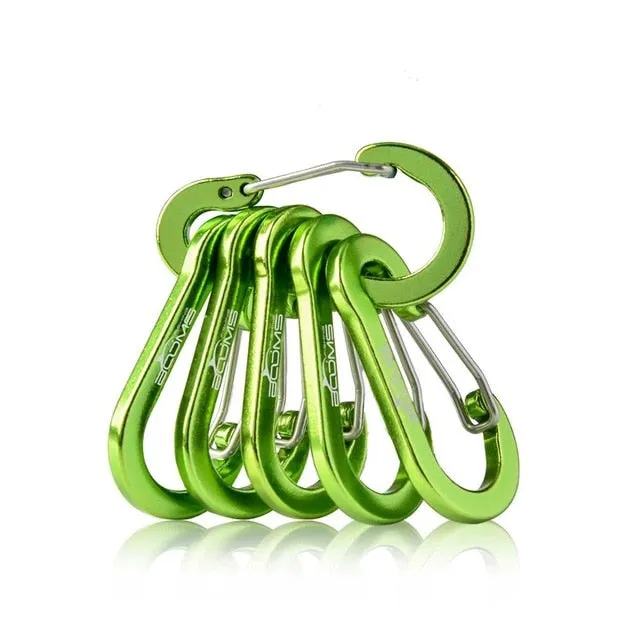 Booms Fishing CC1 6Pcs Aluminum Alloy Carabiner