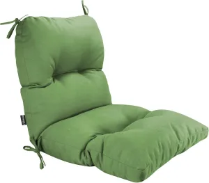 BOSSIMA Outdoor Indoor High Back Chair Tufted Cushions Comfort Replacement Patio Seating Cushions Deep Green