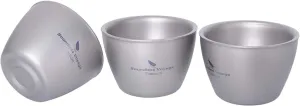 Boundless Voyage Titanium Double-Wall Cup Tea Cup Outdoor Camping Tableware Drinking Mug Picnic Daily Drinkware Home Use Ti3089D