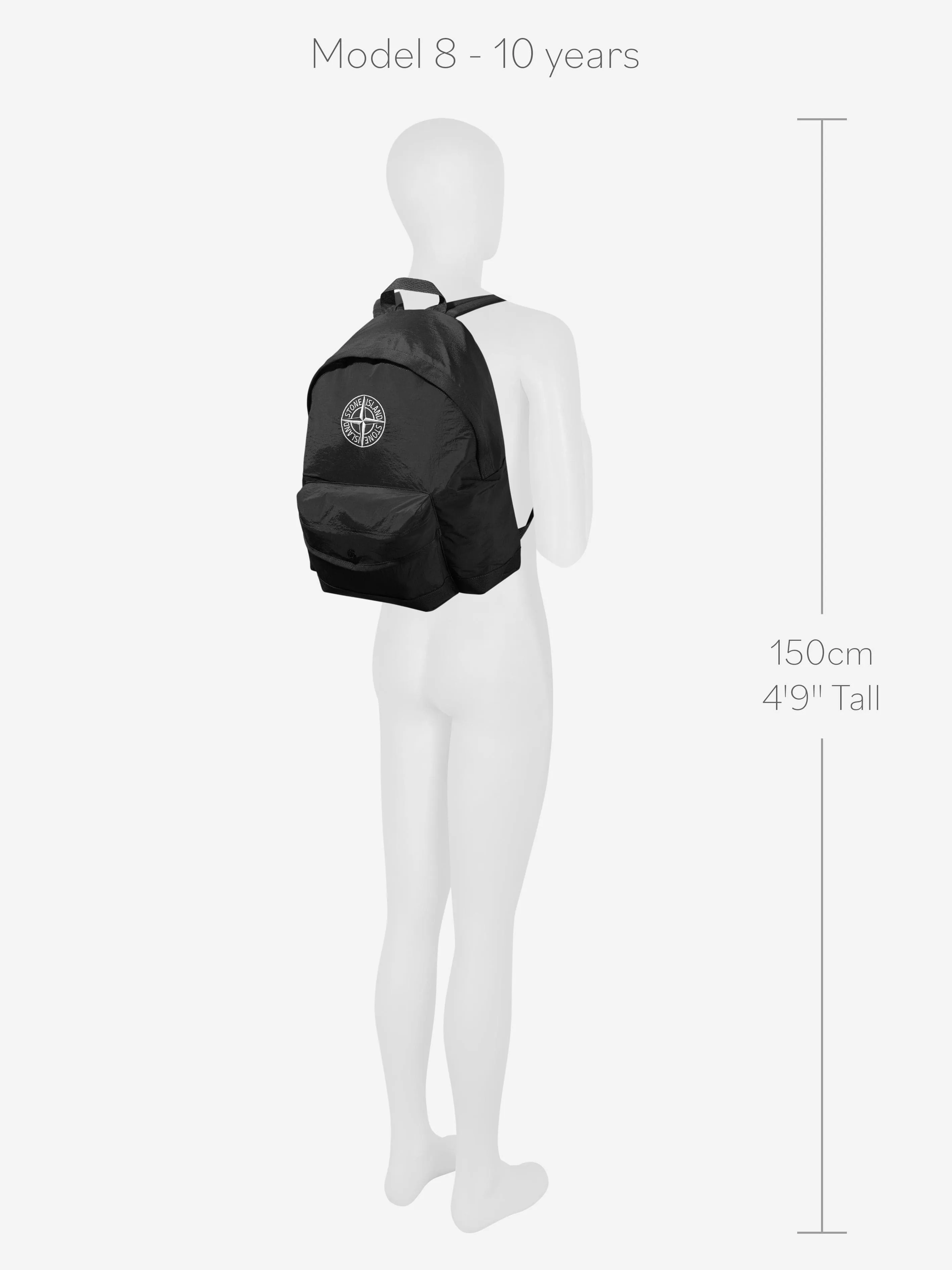 Boys Compass Logo Backpack in Black (44.5cm)