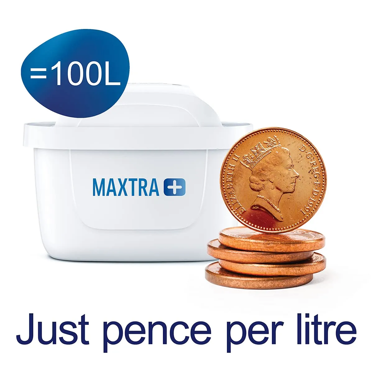 BRITA MAXTRA   Replacement Water Filter Cartridges, Compatible with all BRITA Jugs - Reduce Chlorine, Limescale and Impurities for Great Taste - Pack of 3