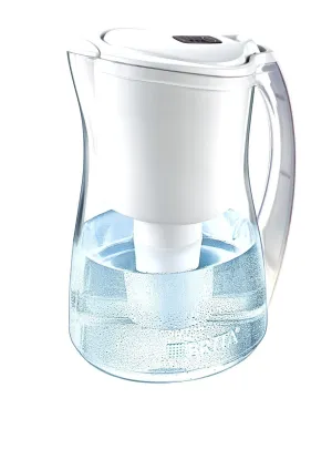 Brita Medium 8 Cup Water Filter Pitcher with 1 Standard Filter, BPA Free – Marina, White