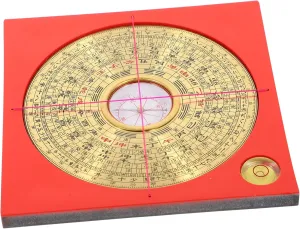 Cabilock Copper Chinese Feng Shui Tool Small Portable High Precision Compass for Camping Decor
